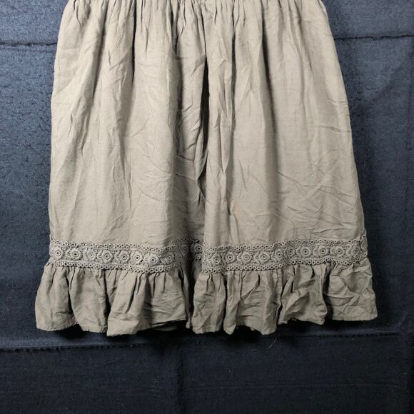 Patrons Of Peace Womens Dress Forest Green Floral Lined Sleeveless Small - Picture 3 of 13